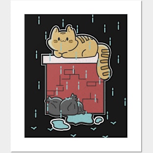 happy street cat Posters and Art